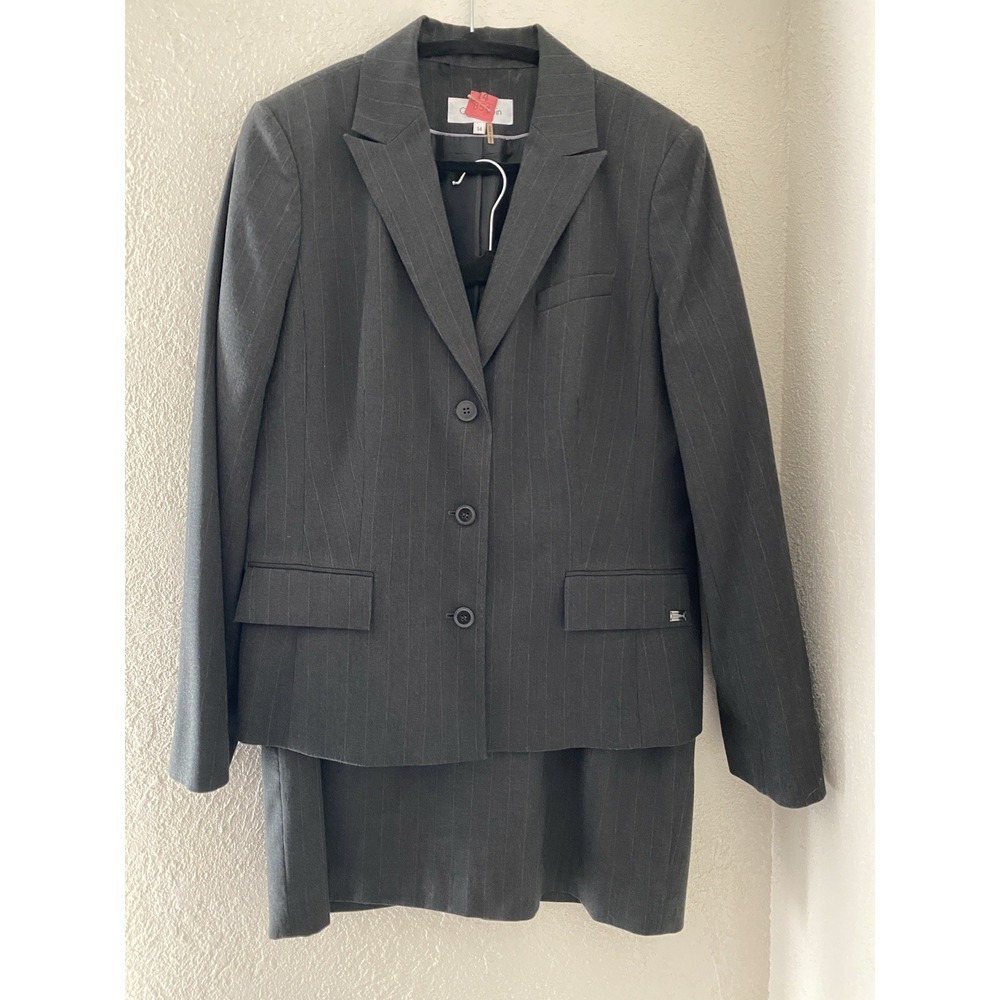 Calvin Klein Womens Blazer Jacket And Pencil Skirt Suit Size 14  CSOPS811